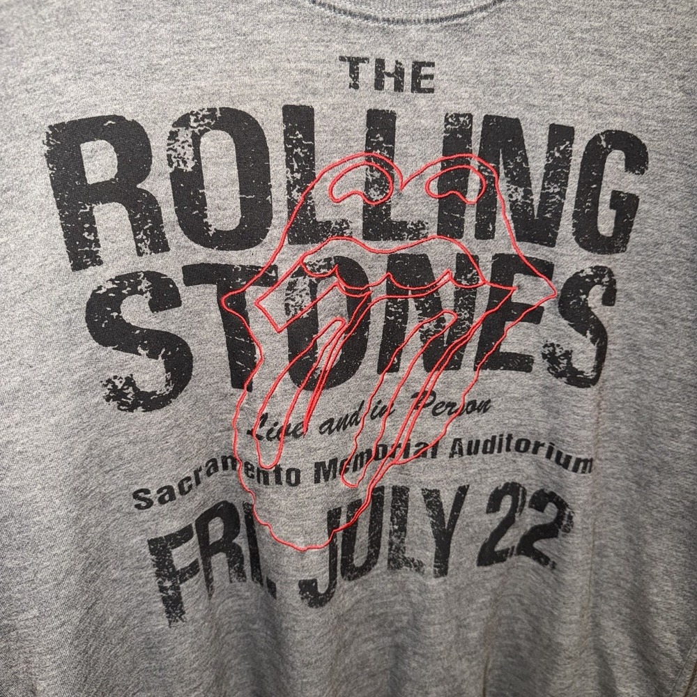 Rolling Stones Live And In Person Sacramento Memorial Aud Sweatshirt W Large - Picture 2 of 7